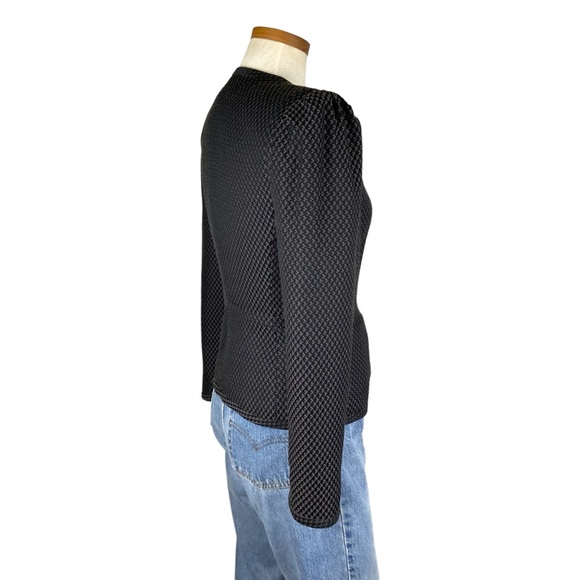 Armani Collezioni Wool Silk Blend Textured Fitted Blazer Sz 6 - Picture 8 of 14